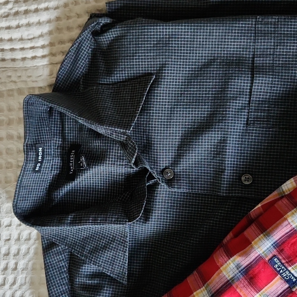 Mens Bundle Button Ups VanHeusen Champs size Large - Picture 3 of 6